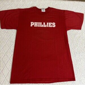 Vintage Phillies Mike Murray #14 State Farm 2 Sided Tee Red Men’s Size M